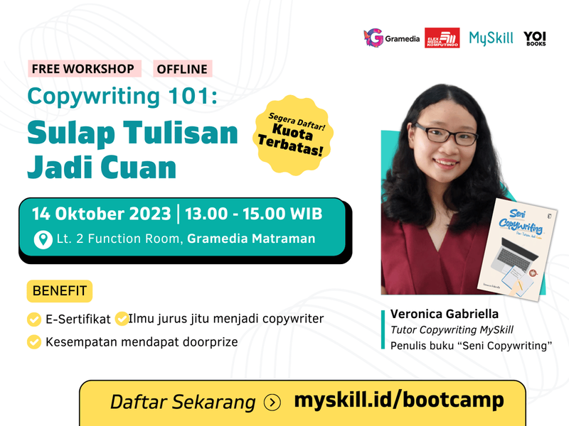 FREE OFFLINE WORKSHOP: Copywriting 101 - Sulap Tulisan jadi Cuan