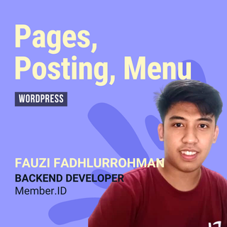 Pages, Posting, Menu on Wordpress