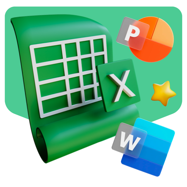 Microsoft Excel, Word and PowerPoint